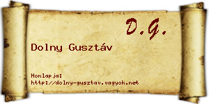 Dolny Gusztáv névjegykártya