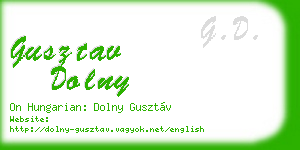 gusztav dolny business card